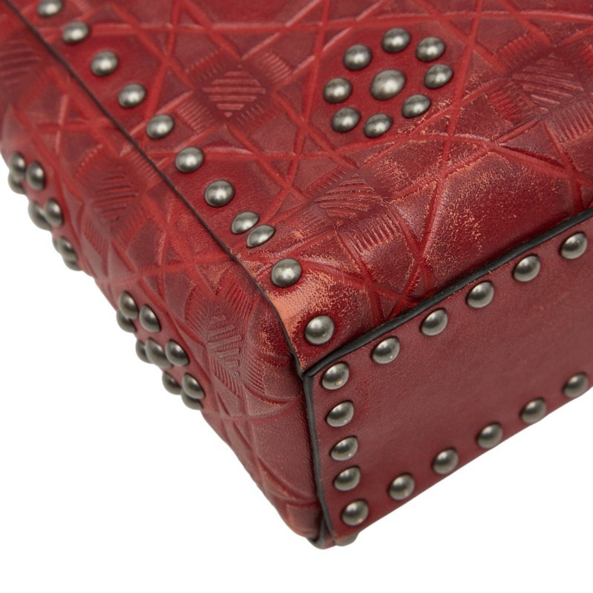 Christian Dior Lady Dior Red Color Leather Handbag Shoulder Bag Rovelle Bags