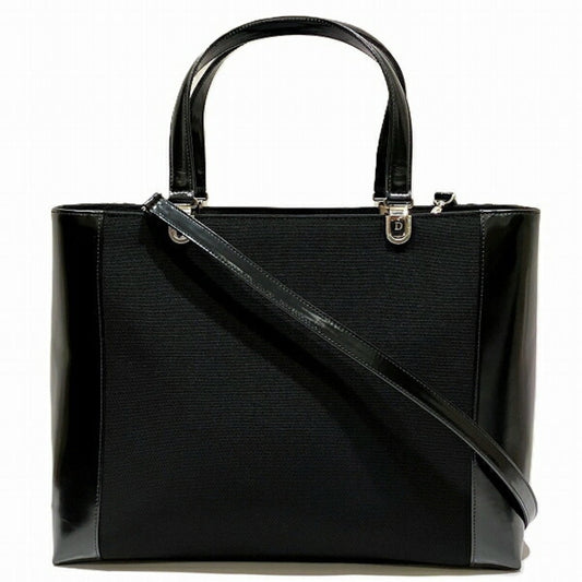Christian Dior Black Canvas Pouch Shoulder Bag Tote Bag Rovelle Bags