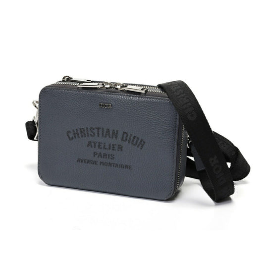 Christian Dior Gray Leather Fanny Pack Pouch Rovelle Bags