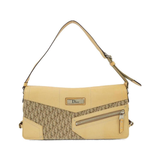 Christian Dior Beige Canvas Leather Shoulder Bag Rovelle Bags