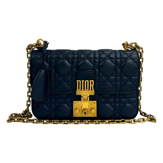 Christian Dior Blue Leather Shoulder Bag Style 8 Rovelle Bags
