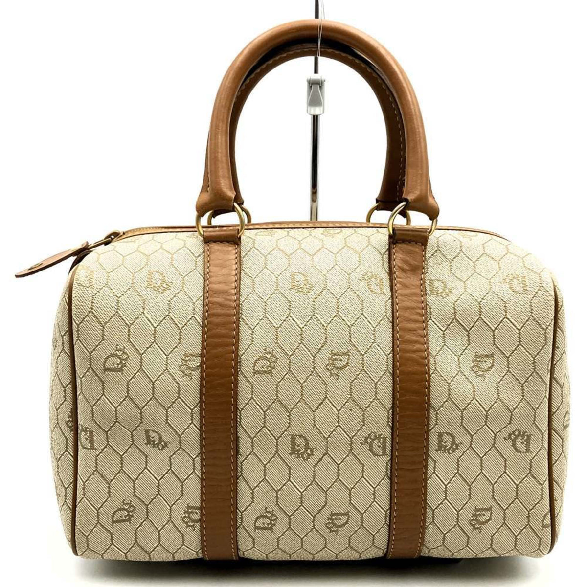 Christian Dior Beige Brown Pvc Handbag Rovelle Bags