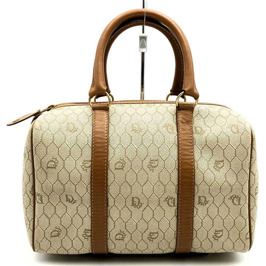 Christian Dior Beige Brown Pvc Handbag Rovelle Bags