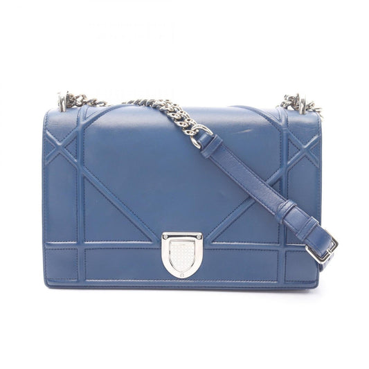 Christian Dior Blue Leather Shoulder Bag Style 6 Rovelle Bags