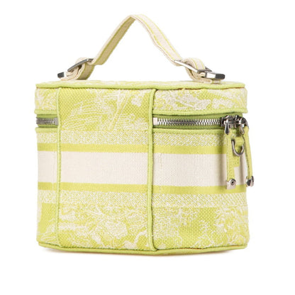Christian Dior Green Jacquard Handbag Shoulder Bag Vanity Bag Rovelle Bags