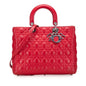 Christian Dior Lady Dior Red Color Leather Handbag Shoulder Bag Leather Rovelle Bags