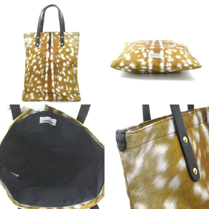 Burberry Black Brown Nylon Leather Handbag ( )