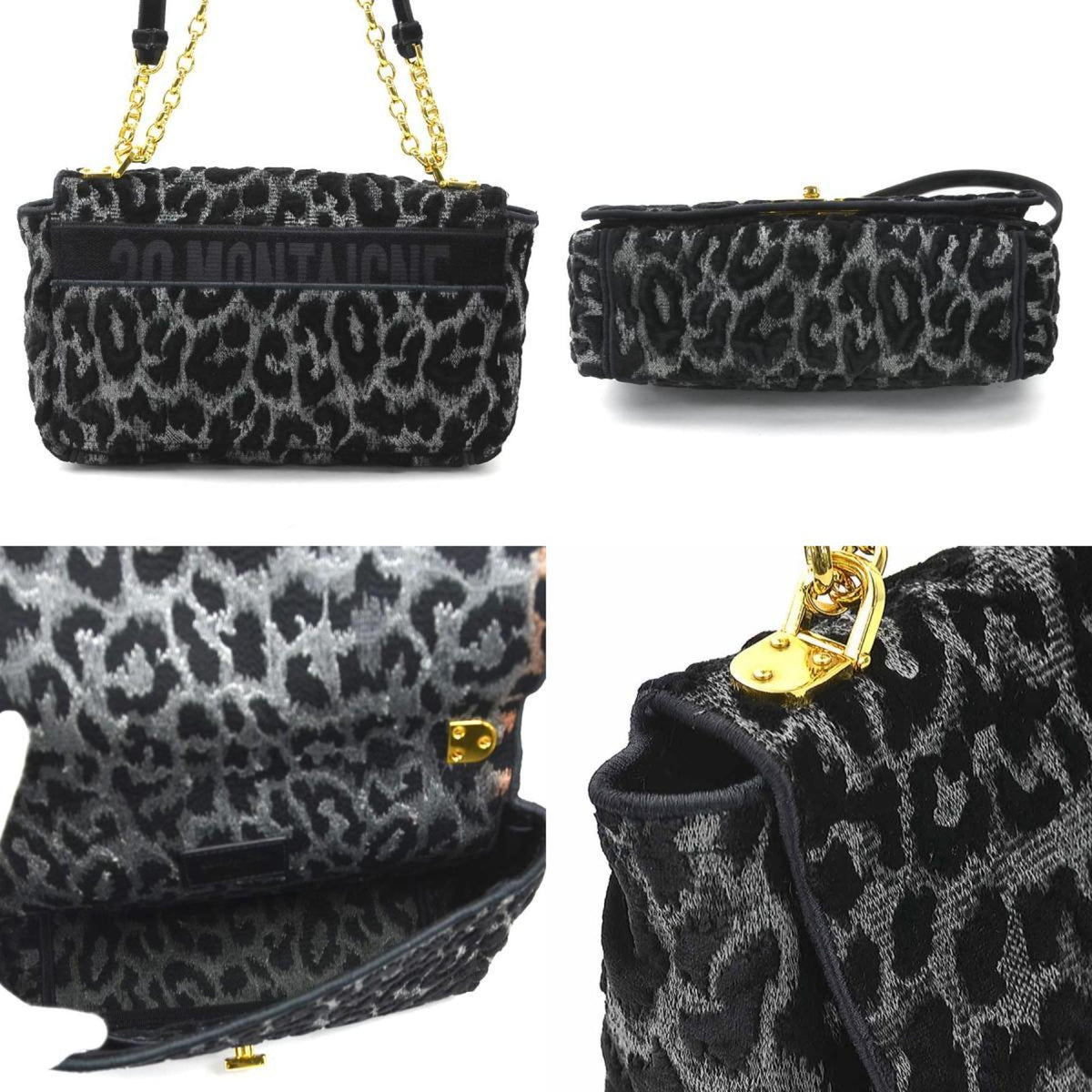 Christian Dior Black Gray Velvet Canvas Shoulder Bag Rovelle Bags