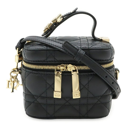 Christian Dior Lady Dior Black Leather Shoulder Bag Rovelle Bags
