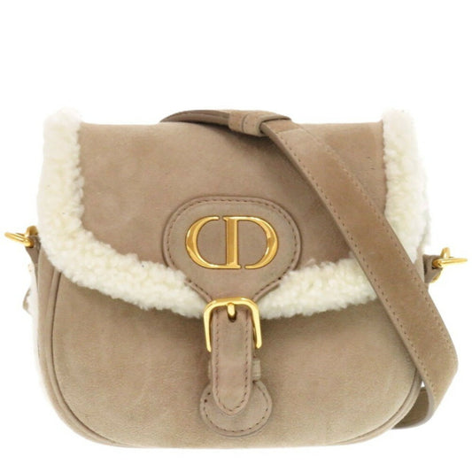 Christian Dior Beige Suede Leather Shoulder Bag Rovelle Bags