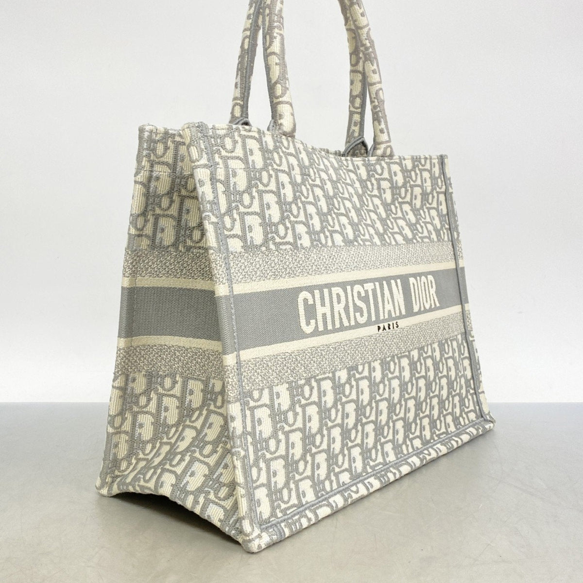 Christian Dior Gray White Canvas Tote Bag Rovelle Bags