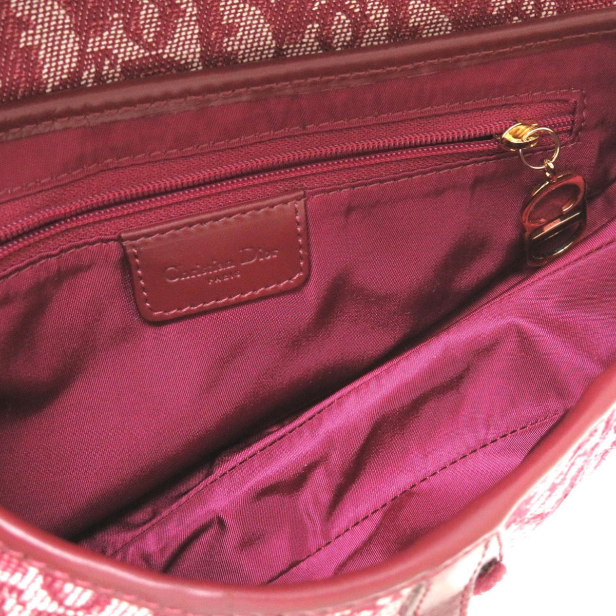 Christian Dior Trotter Bordeaux Trotter Leather Handbag Saddle Bag Rovelle Bags
