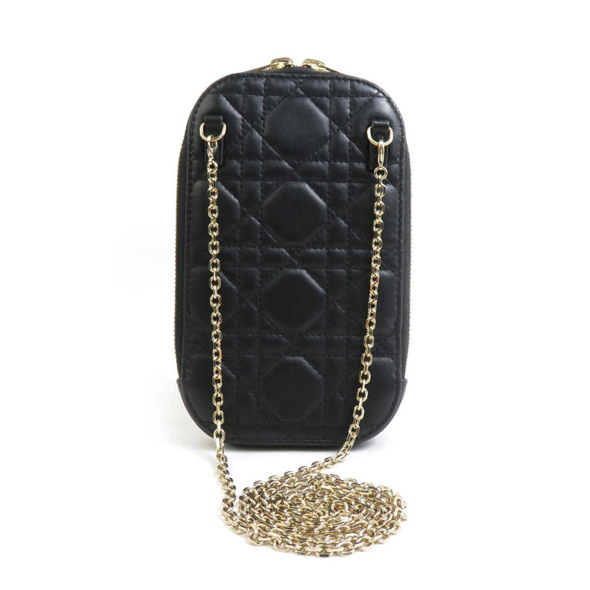 Christian Dior Black Gold Leather Metal Shoulder Bag Leather Rovelle Bags