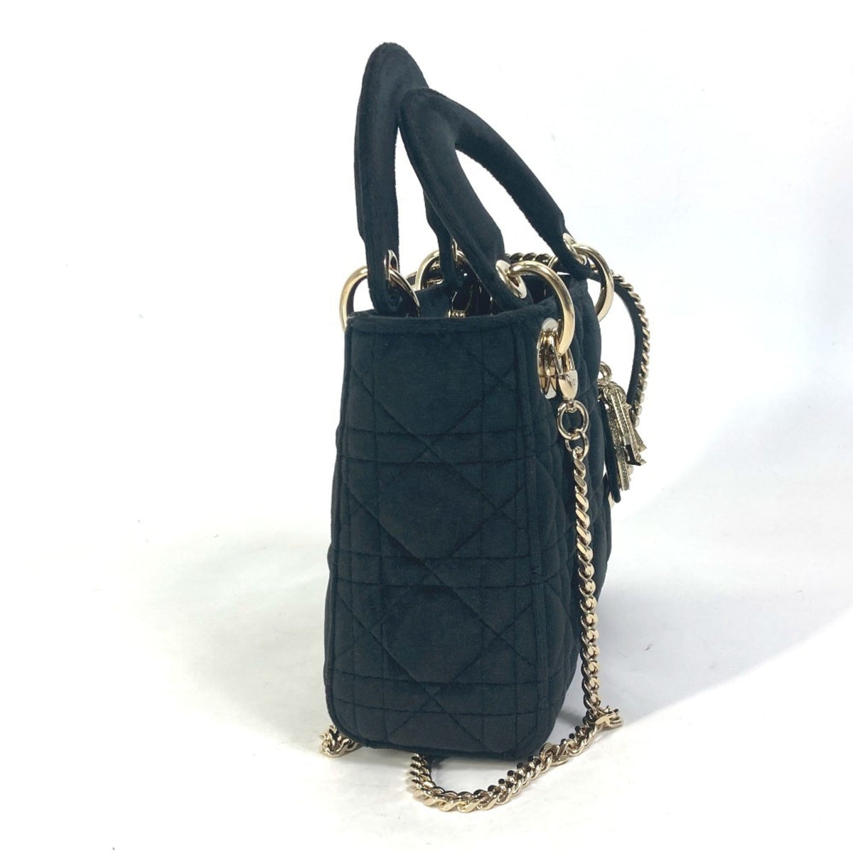 Christian Dior Lady Dior Black Leather Handbag Shoulder Bag Style 3 Rovelle Bags