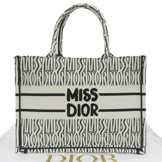 Christian Dior Black White Jacquard Tote Bag Rovelle Bags