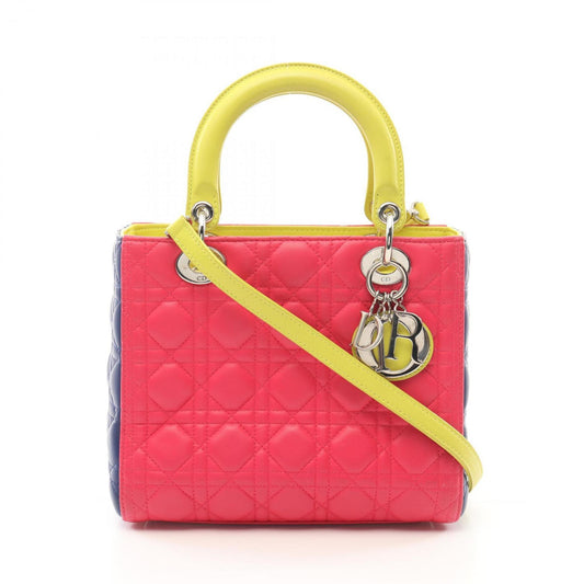Christian Dior Blue Green Pink Leather Handbag Rovelle Bags