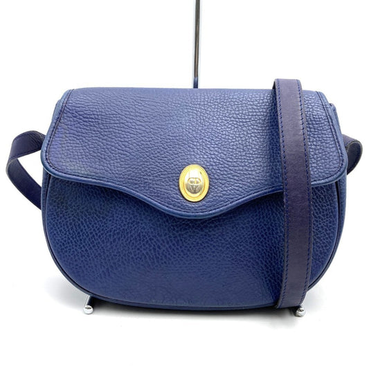 Christian Dior Navy Leather Shoulder Bag Style 2 Rovelle Bags