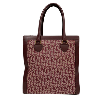 Christian Dior Red Color Canvas Leather Handbag Tote Bag Rovelle Bags