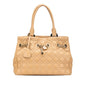 Christian Dior Lady Dior Beige Brown Leather Handbag Tote Bag Rovelle Bags