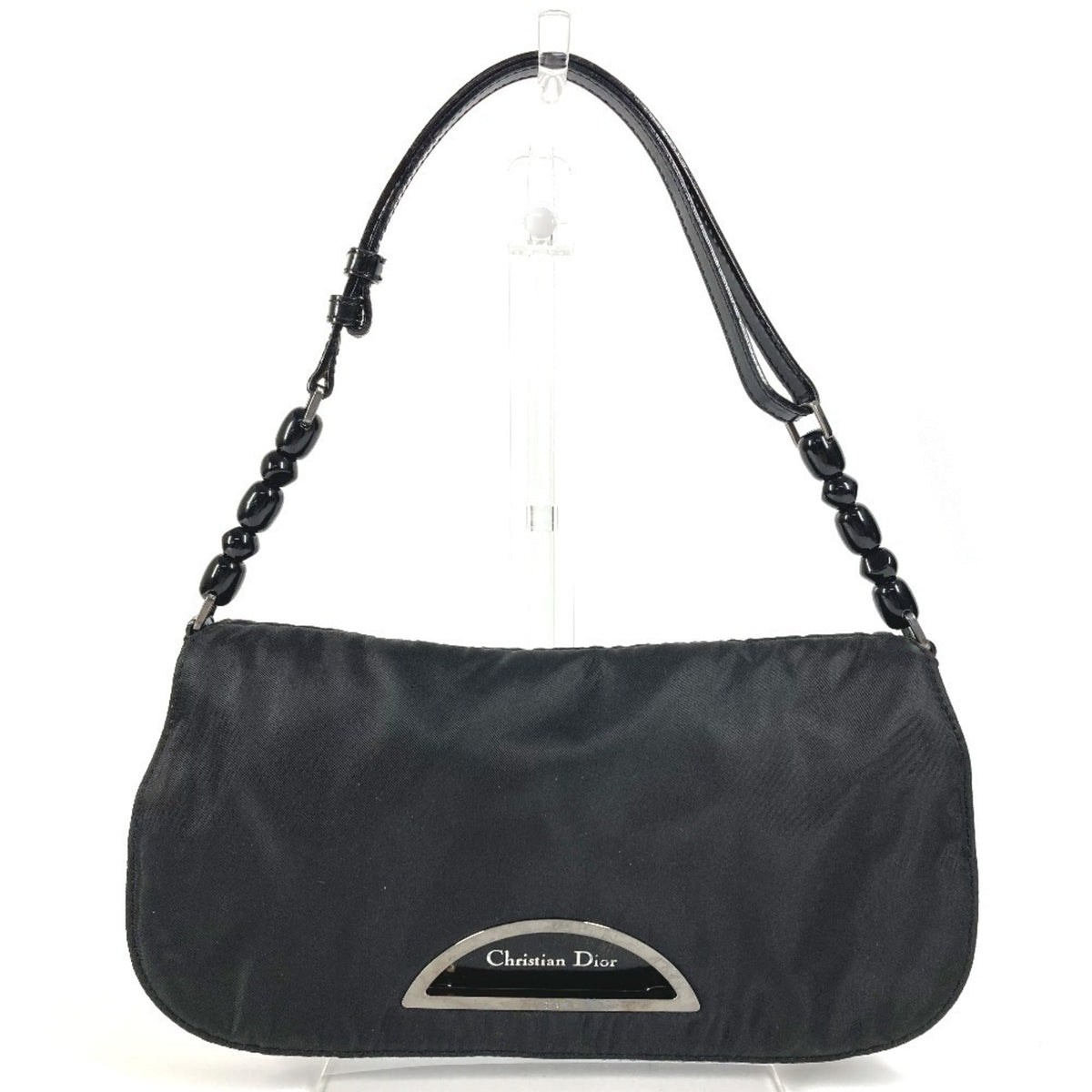 Christian Dior Black Monogram Nylon Pouch Shoulder Bag Rovelle Bags