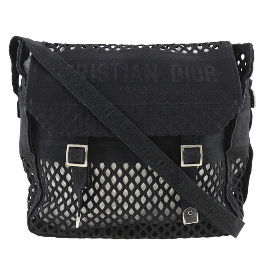 Christian Dior Black Mesh Messenger Bag Shoulder Bag Rovelle Bags