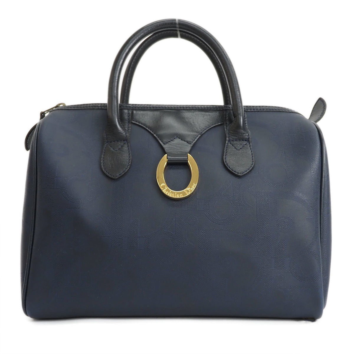 Christian Dior Navy Pvc Leather Handbag Rovelle Bags
