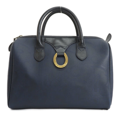 Christian Dior Navy Pvc Leather Handbag Rovelle Bags