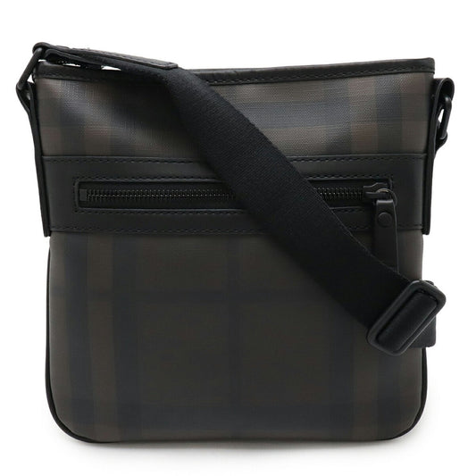 Burberry Black Brown Khaki Brown Pvc Shoulder Bag ( )