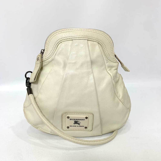 Burberry Blue Label Ivory White Leather Pochette Shoulder Bag ( )