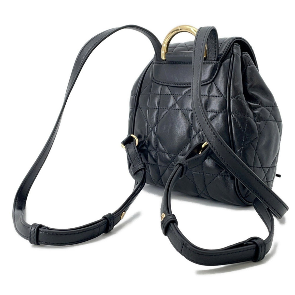 Christian Dior Black Leather Backpack Leather Rovelle Bags