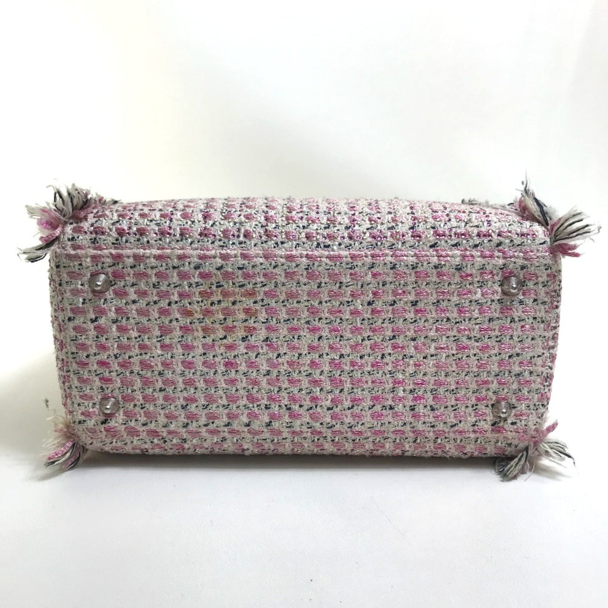 Christian Dior Lady Dior Pink Purple White Tweed Handbag Shoulder Bag Rovelle Bags