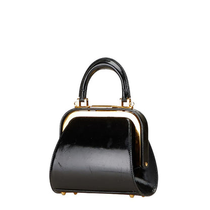 Christian Dior Black Patent Leather Handbag Shoulder Bag Rovelle Bags