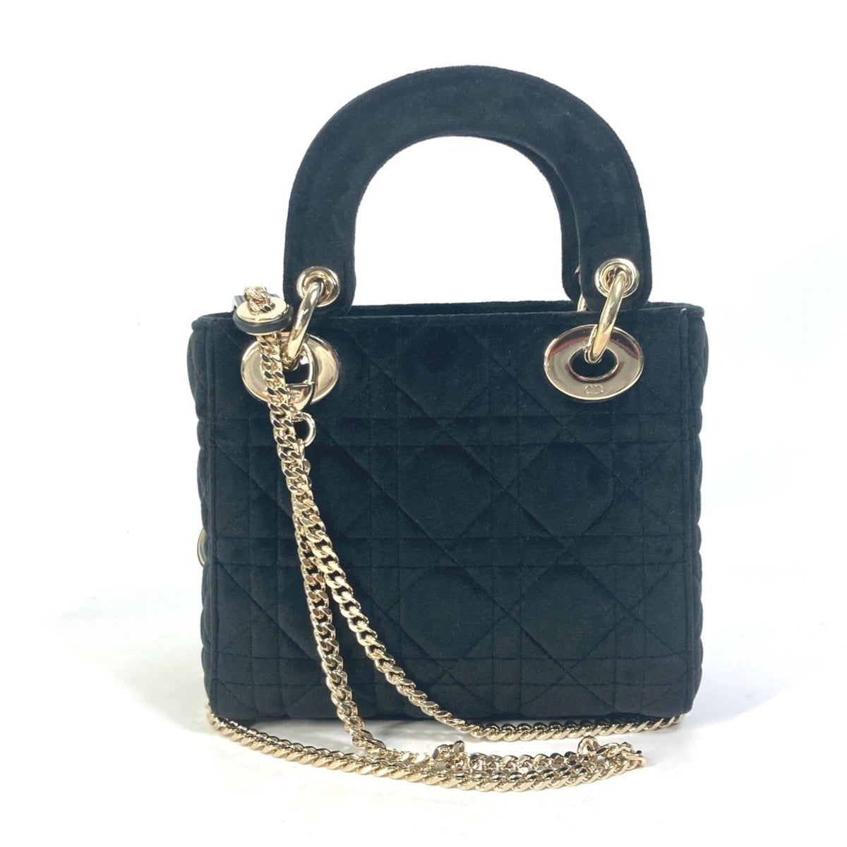 Christian Dior Lady Dior Black Leather Handbag Shoulder Bag Style 3 Rovelle Bags