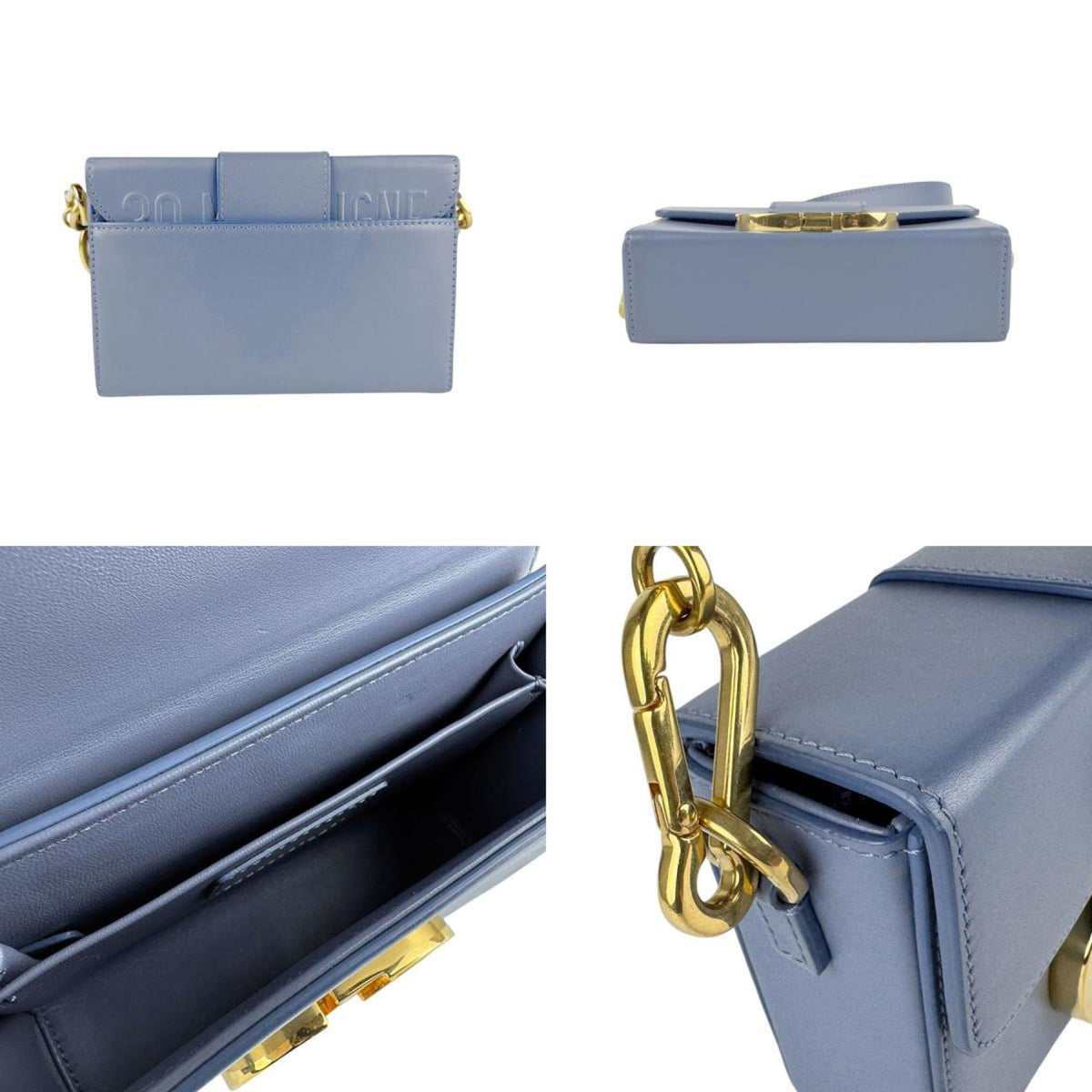 Christian Dior Blue Leather Shoulder Bag Style 5 Rovelle Bags