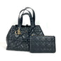 Christian Dior Black Leather Handbag Pouch Shoulder Bag Tote Bag Rovelle Bags