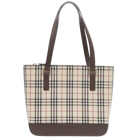 Burberry Beige Brown Canvas Handbag ( )