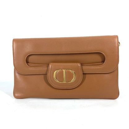Christian Dior Brown Leather Handbag Leather Rovelle Bags