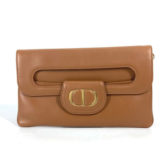 Christian Dior Brown Leather Handbag Leather Rovelle Bags