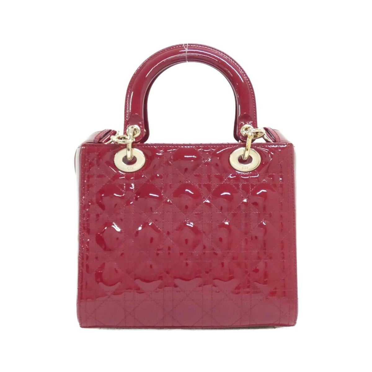 Christian Dior Cherry Red Leather Handbag Leather Rovelle Bags