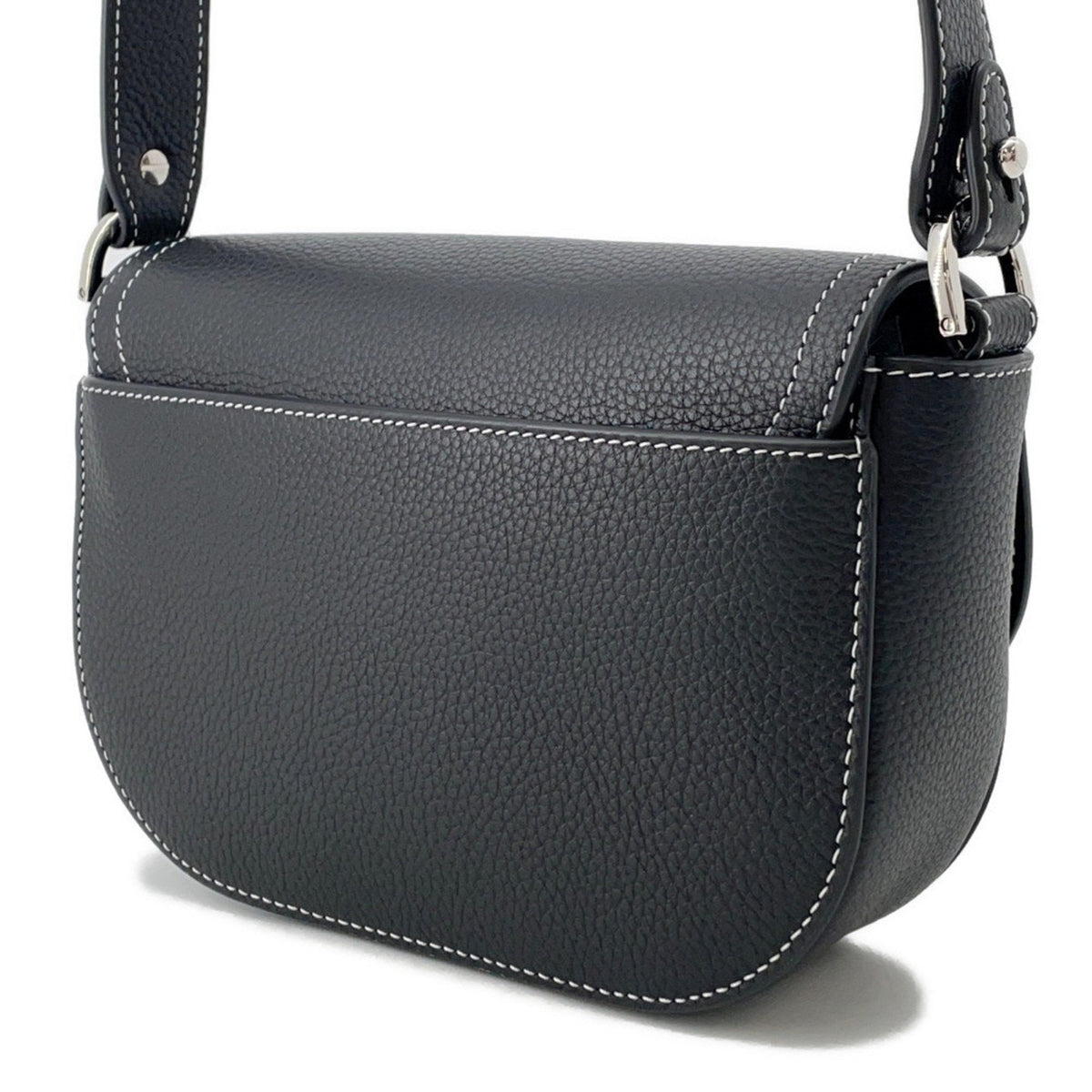 Christian Dior Black Leather Messenger Bag Saddle Bag Shoulder Bag Rovelle Bags