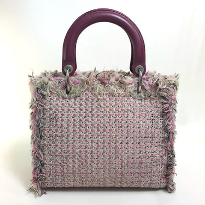 Christian Dior Lady Dior Pink Purple White Tweed Handbag Shoulder Bag Rovelle Bags