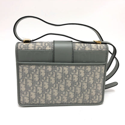 Christian Dior Gray Leather Canvas Shoulder Bag Rovelle Bags