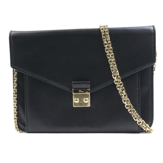 Christian Dior Black Leather Clutch Bag Style 2 Rovelle Bags