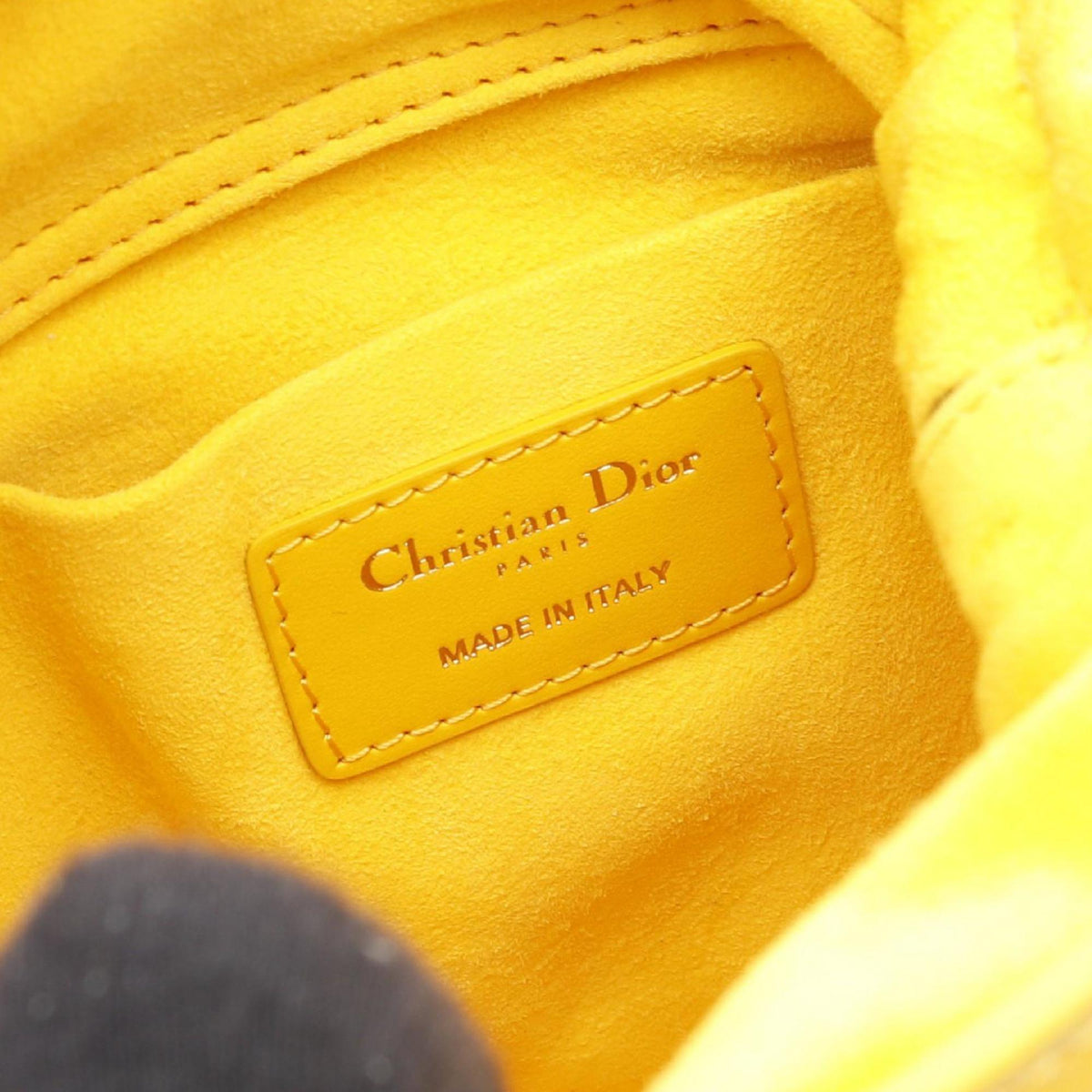 Christian Dior White Yellow Leather Handbag Rovelle Bags