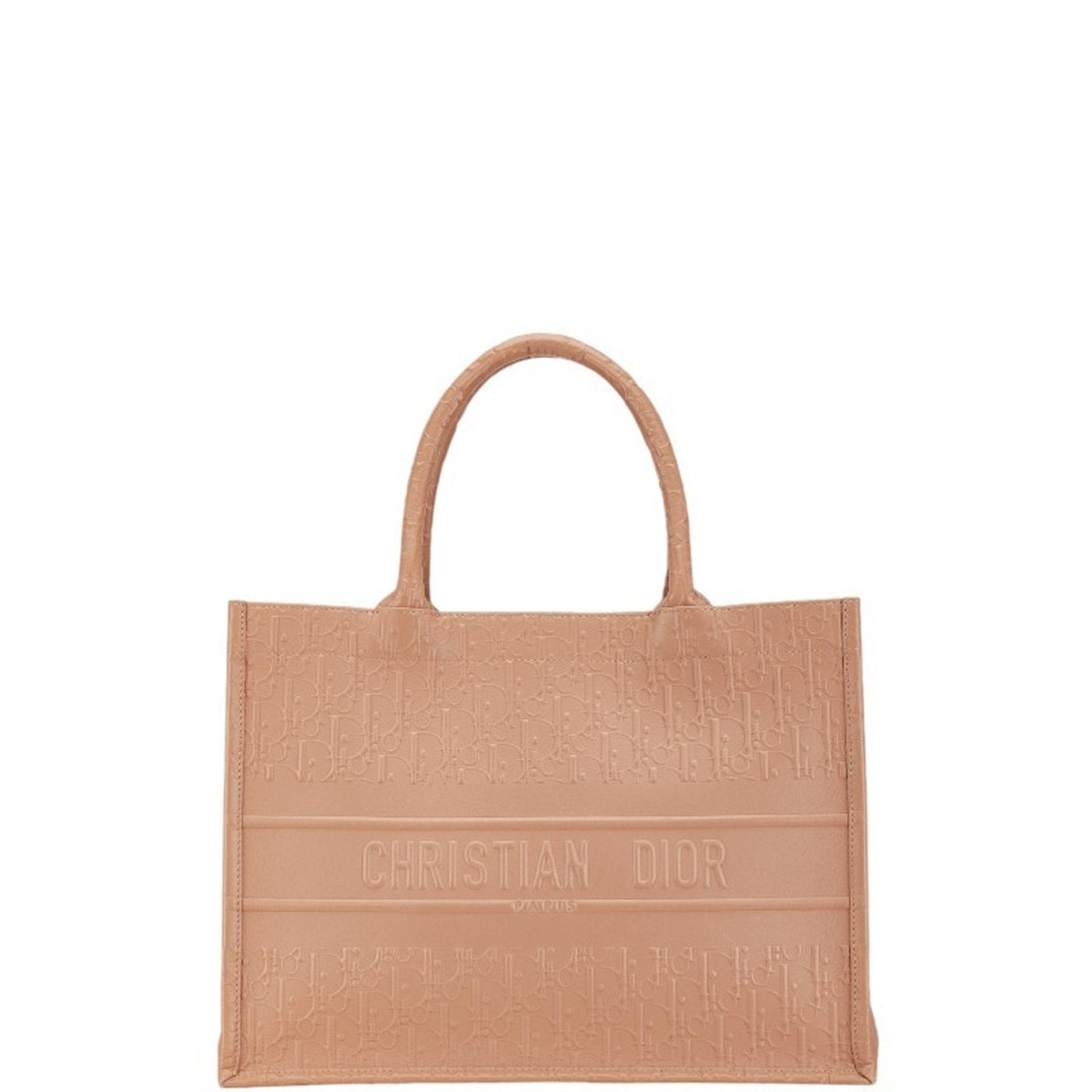 Christian Dior Pink Beige Leather Handbag Tote Bag Rovelle Bags