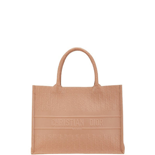 Christian Dior Pink Beige Leather Handbag Tote Bag Rovelle Bags