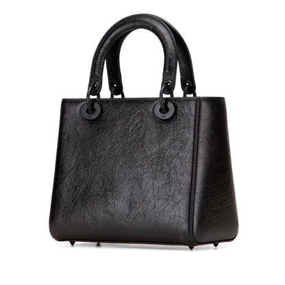 Christian Dior Lady Dior Black White Pvc Leather Handbag Shoulder Bag Rovelle Bags