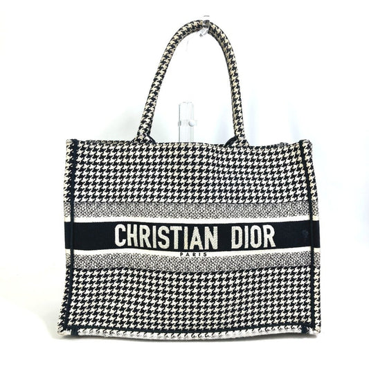 Christian Dior Black White Canvas Shoulder Bag Tote Bag Canvas Rovelle Bags