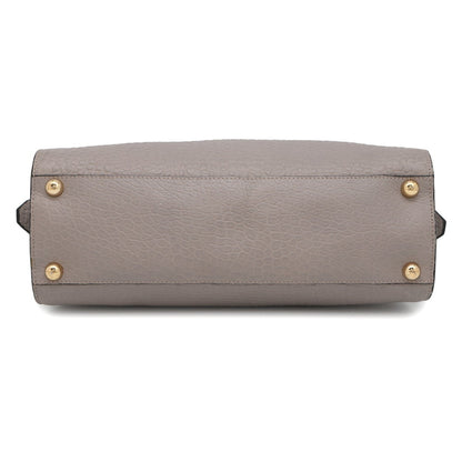 Burberry Gray Leather Handbag Shoulder Bag ( )