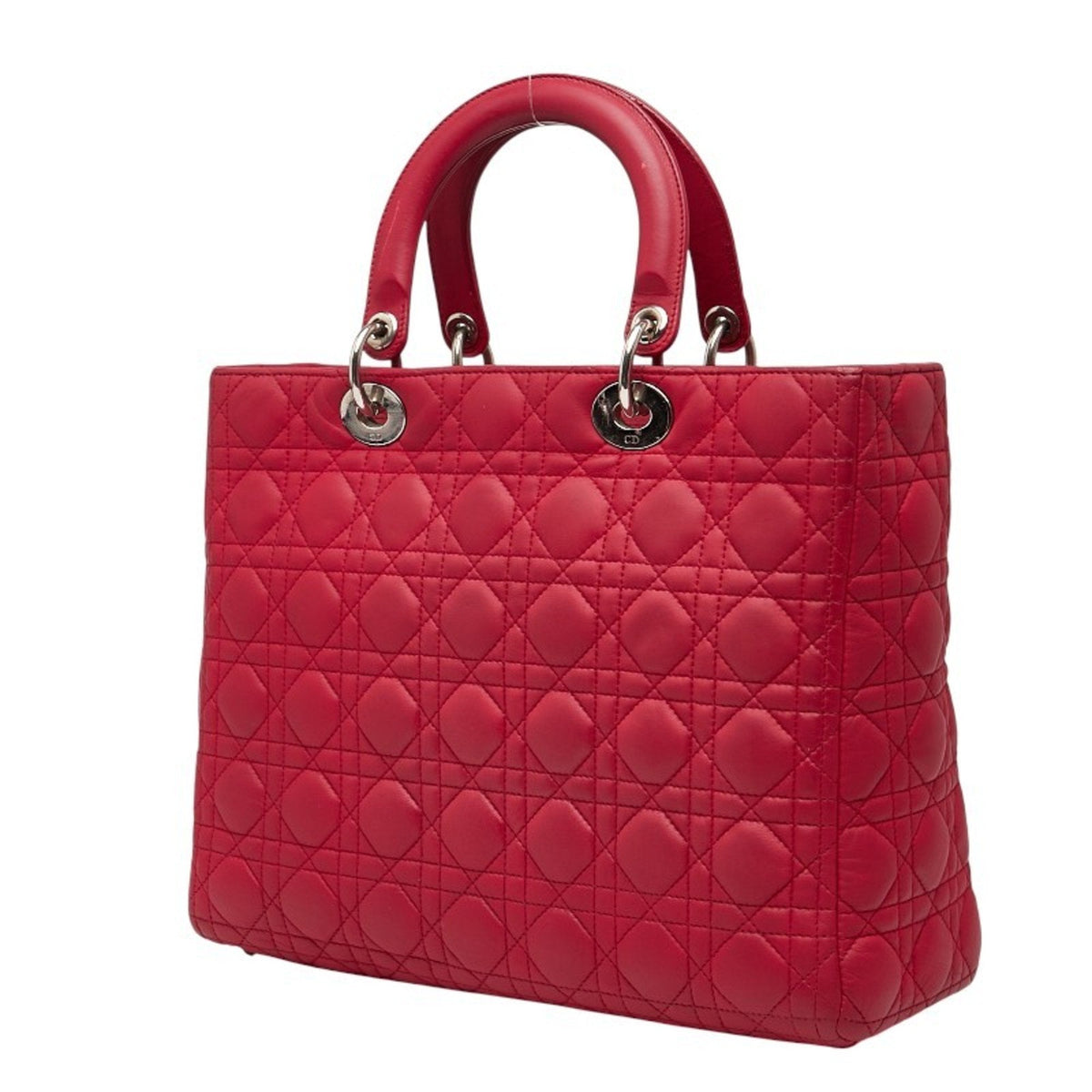Christian Dior Lady Dior Red Color Leather Handbag Shoulder Bag Style 3 Rovelle Bags